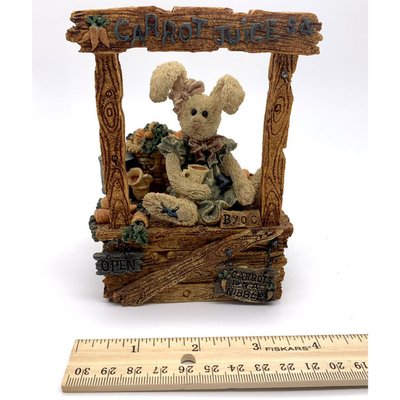 San Francisco Music Box Boyds Bears Bunny Rabbit Carrot Juice Farmstand Tested - Picture 11 of 11